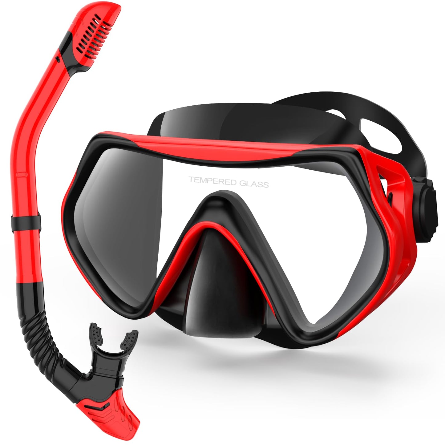 Snorkeling Gear for Adults, Dry-Top Snorkel Set Scuba Diving mask, 180°Panoramic Wide View Professional Snorkeling Gear Breathing Freely Snorkel Mask