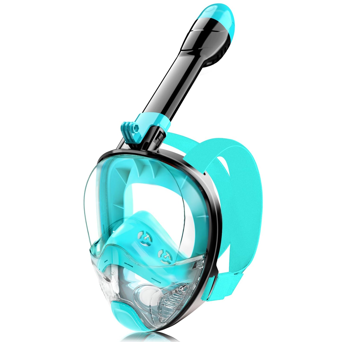 Full Face Snorkel Mask for Adults Teen, Snorkeling Gear with Detachable Camera Mount,Panoramic 180ยฐ View, Anti-Fog Anti-Leak Snorkling Set for Man and Women