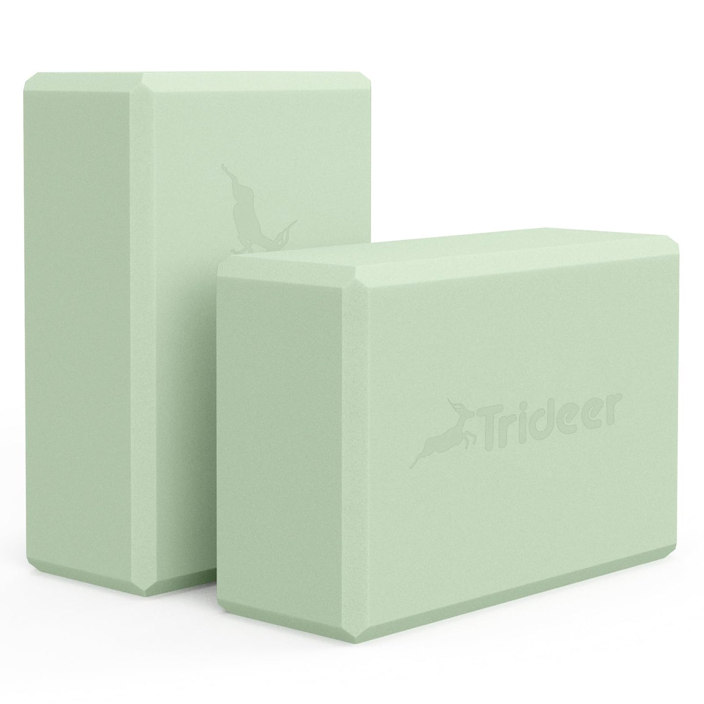 Trideer Yoga Block, Soft Non-Slip Surface Premium Foam Blocks, Supportive, Lightweight, Odor Resistant, Yoga Accessories for Pilates Meditation General Fitness Stretching Toning