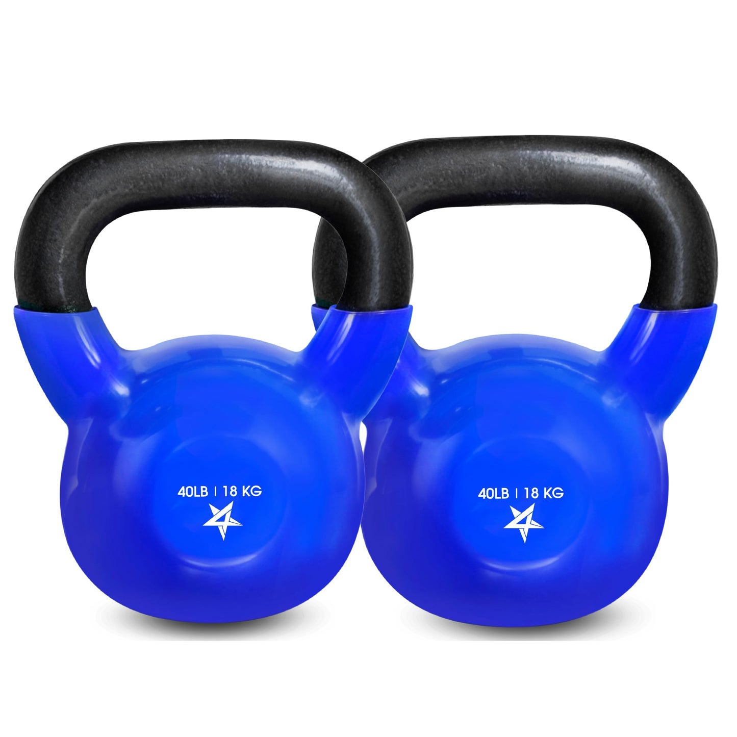 Yes4All 5-65lbs Kettlebells Vinyl Coated Cast Iron for Dumbbell Weights Exercises, Gym, Fitness, Full Body Workout Equipment Push up, Grip and Strength Training
