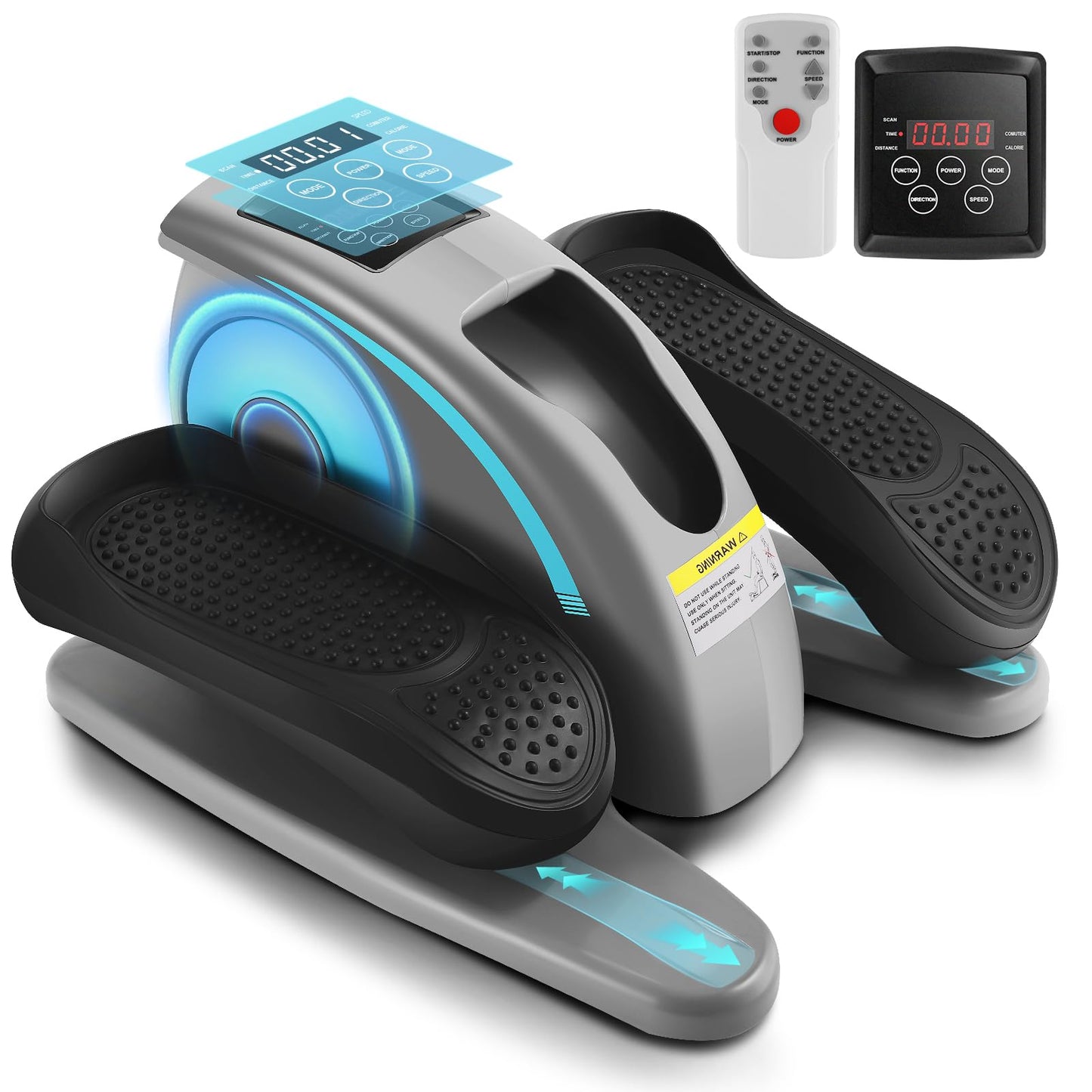ANCHEER Under Desk Elliptical Machine, Electric Seated Pedal Exerciser, Mini Elliptical Machines for Seniors, LCD Display Monitor, Remote Control, Leg Exerciser for Home
