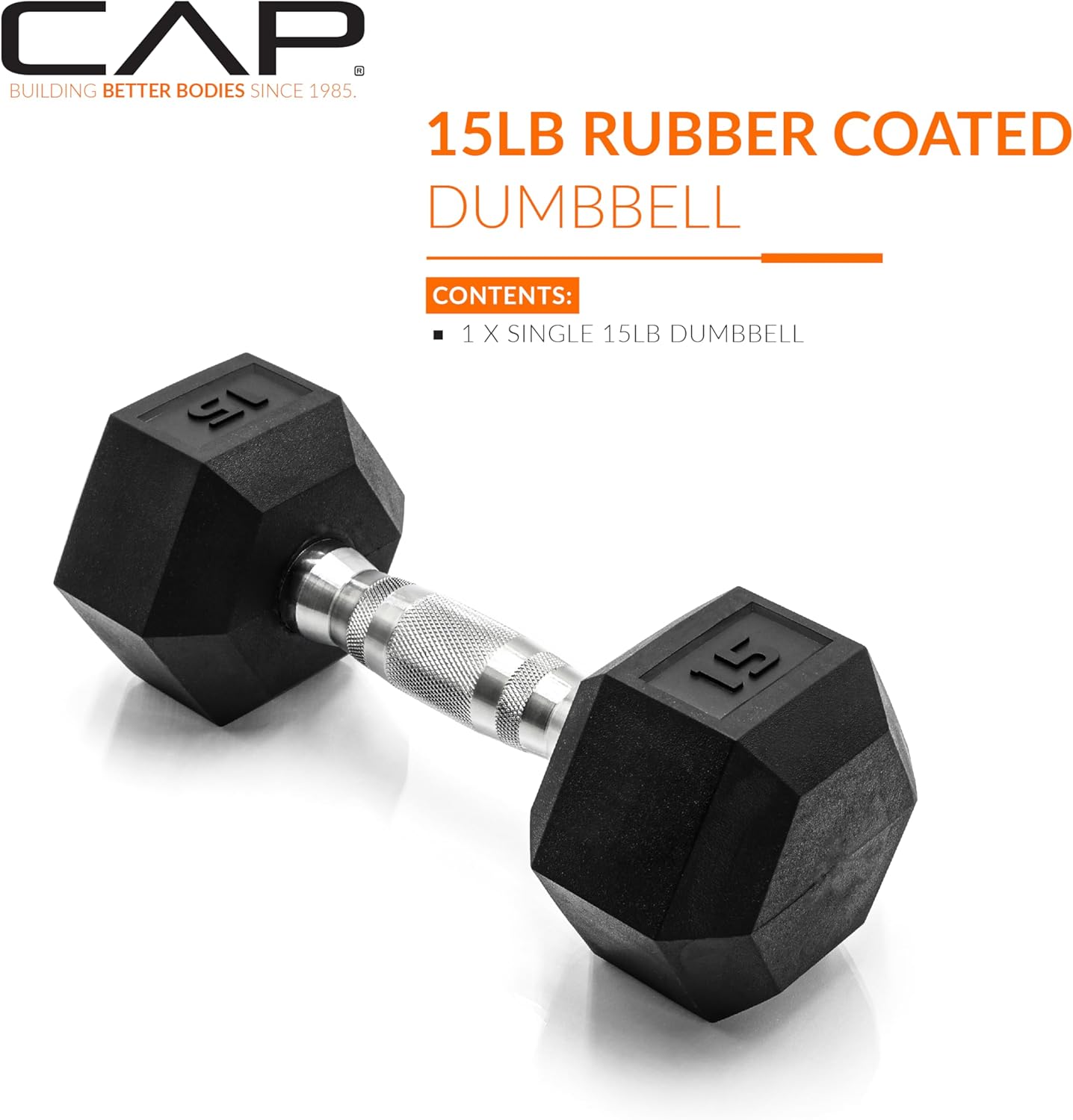 CAP Barbell Coated Hex Dumbbell Weight | Multiple Options