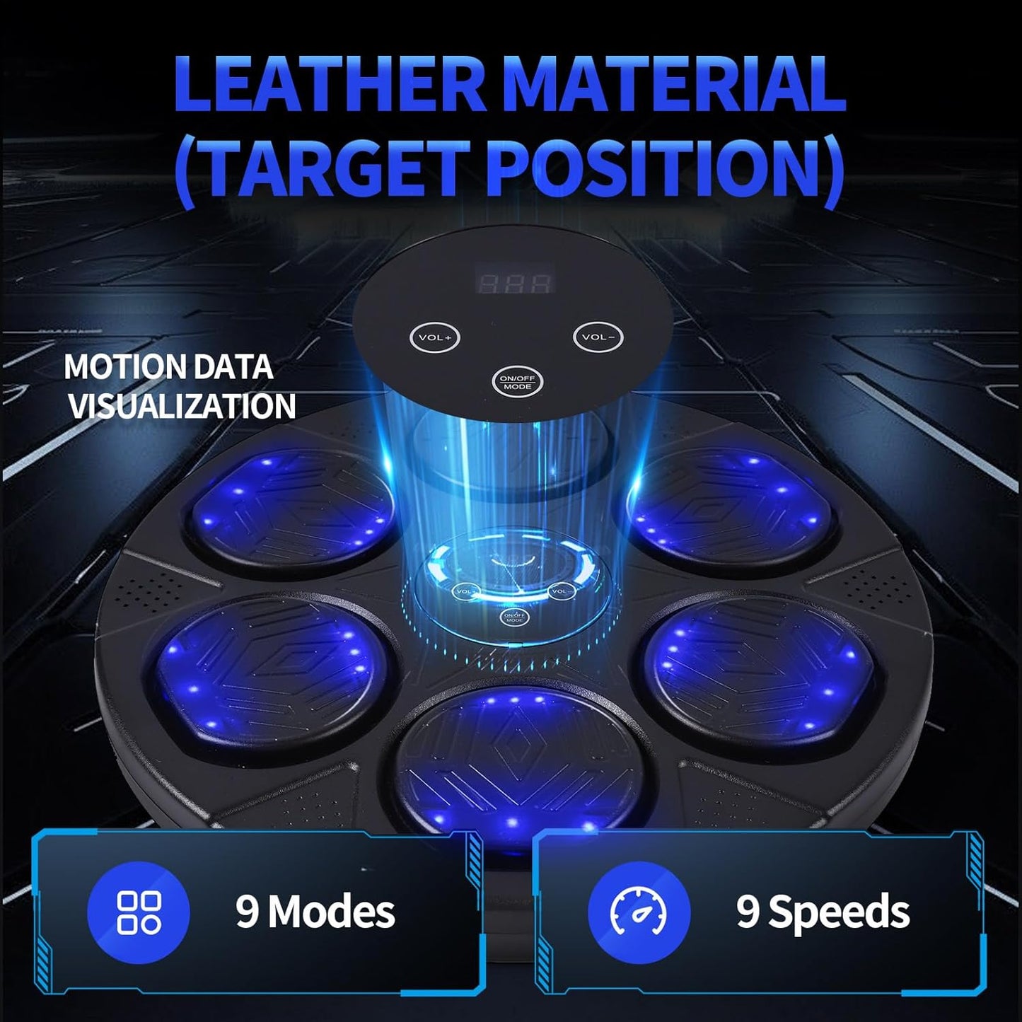 2025 Music Boxing Machine for Adults and Kids, Smart Bluetooth Punching Bag with Boxing Gloves, Boxing Wall Mount Machine, Boxing Target Training Equipment for Home, Office, Gym(Upgrade)