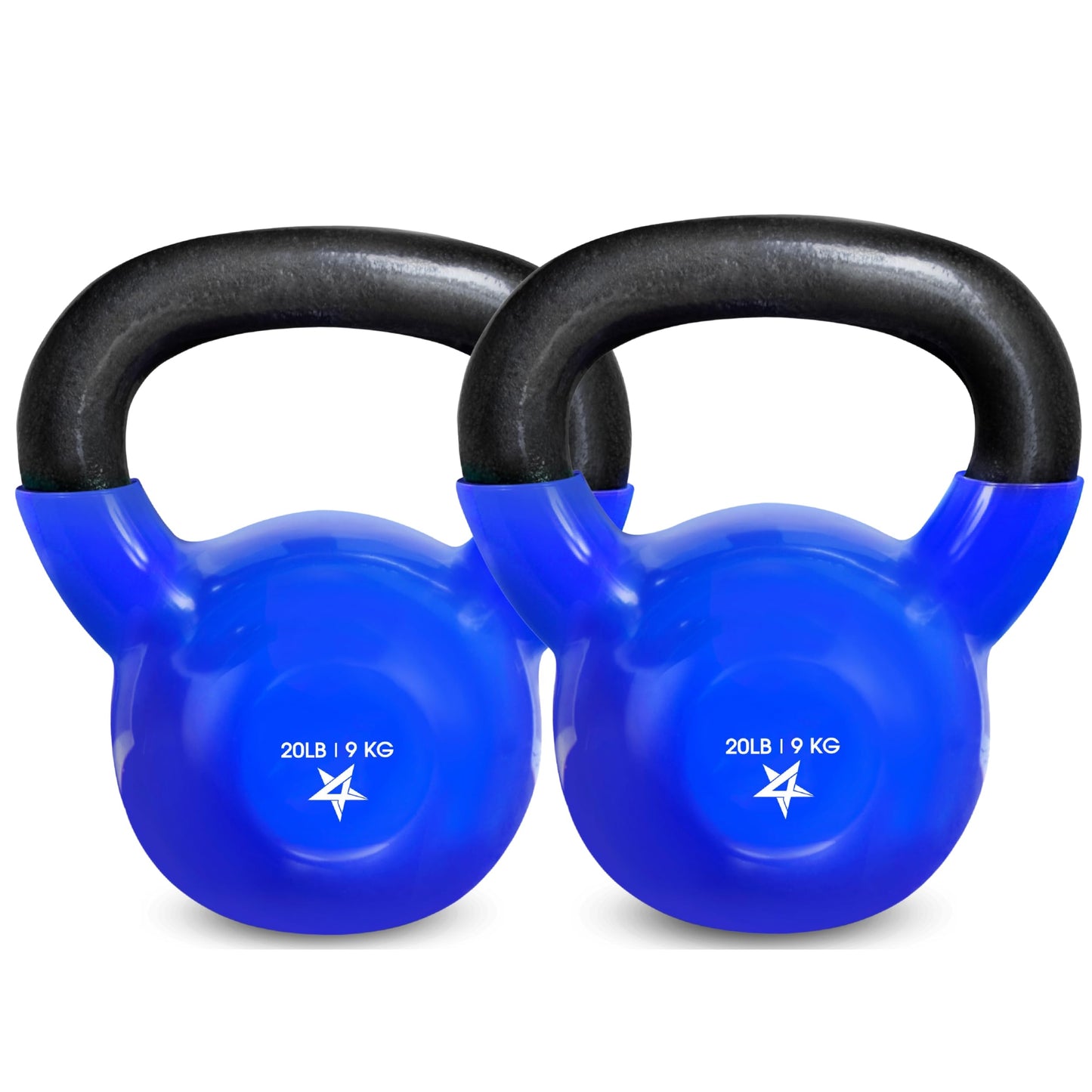 Yes4All 5-65lbs Kettlebells Vinyl Coated Cast Iron for Dumbbell Weights Exercises, Gym, Fitness, Full Body Workout Equipment Push up, Grip and Strength Training