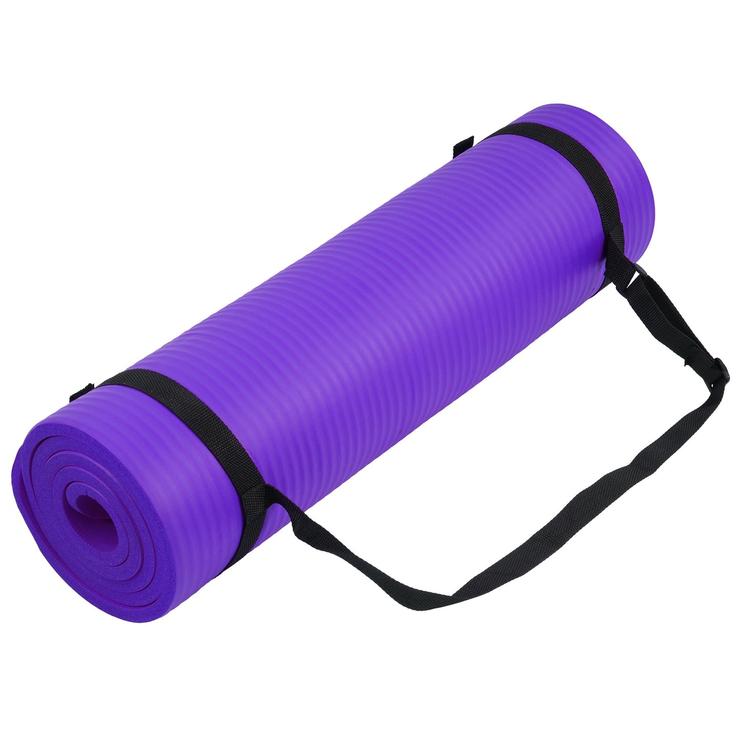Yoga Mat, 1/2-Inch Extra Thick High Density Exercise Mat, Anti-Tear Exercise Yoga Mat with Carrying Strap, Suitable for Various Yoga Exercises