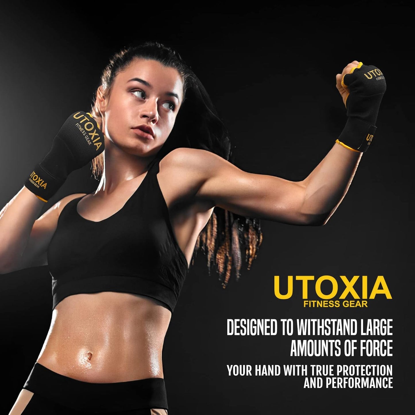 Boxing Hand Wraps Inner Gloves for Men & Women โ Quick Gel Padded Boxing Wraps for Women & Hand Wraps for Boxing Gloves โ Elasticated Boxing Wrap Wrist Straps for Knuckle Protection