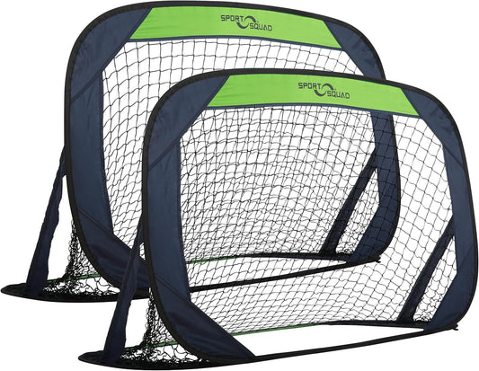 Sport Squad Portable Soccer Goal Net Set - Pop Up Training Soccer Goals for Backyard - Indoor or Outdoor Versions - Easy Assembly - Great for Kids and Adults