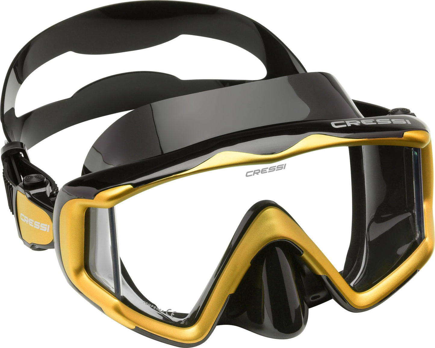 Cressi Perfect View Scuba Diving, Snorkeling Mask in Pure Comfortable Silicone - Available with Different Panoramic Lenses - Liberty Triside: Designed in Italy