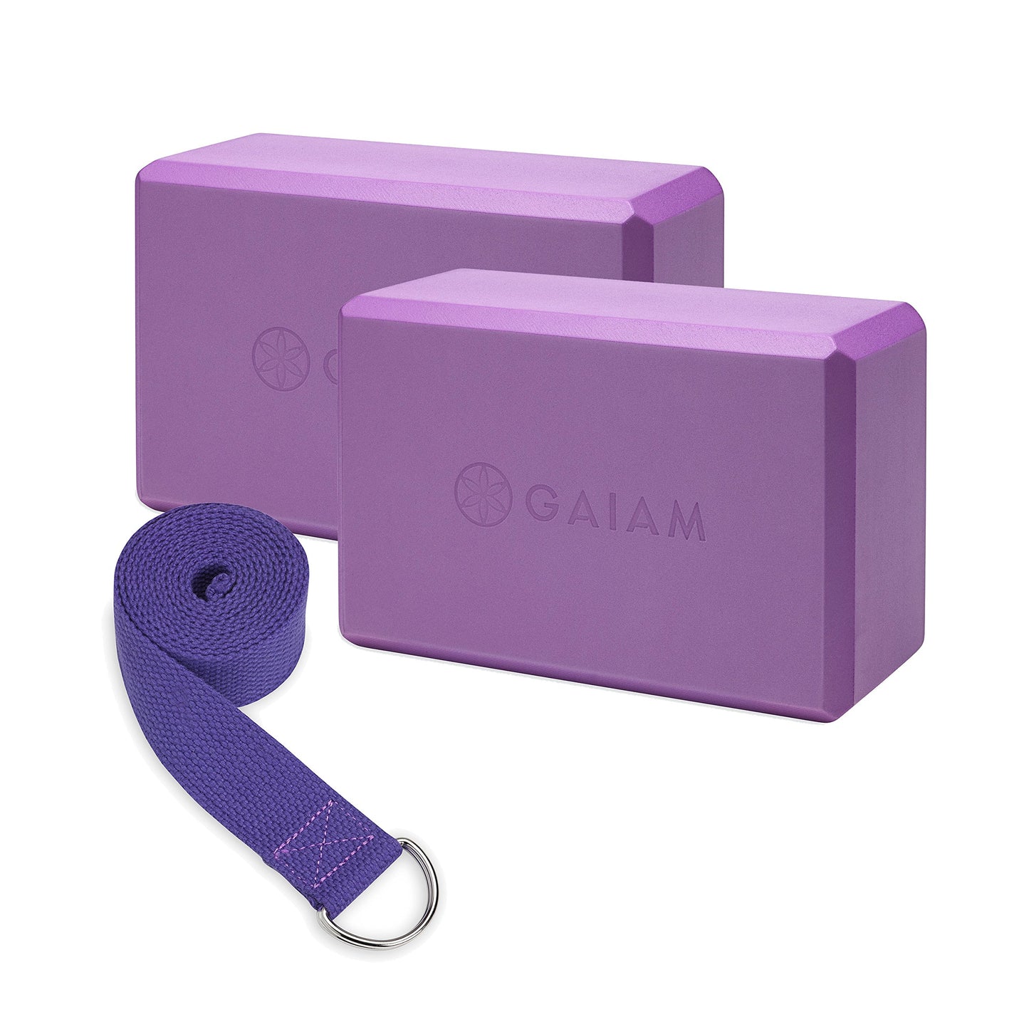Gaiam Yoga Block - Supportive Latex-Free Eva Foam - Soft Non-Slip Surface with Beveled Edges for Yoga, Pilates, Meditation - Yoga Accessories for Stability, Balance, Deepen Stretches
