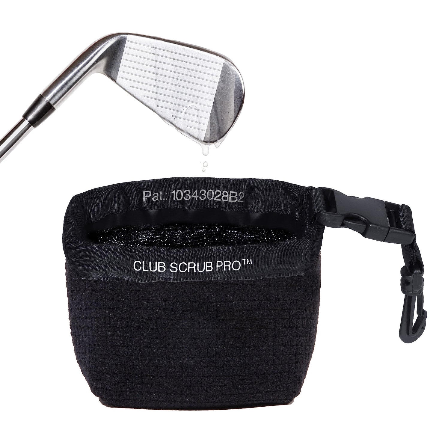 Golf Club and Golf Ball Cleaning Bag, Waterproof Clean Face Technology Liner, Detachable Clip, Machine Washable, Cleans Club Grooves, Dry Exterior (Neoprene or Microfiber Option Available)