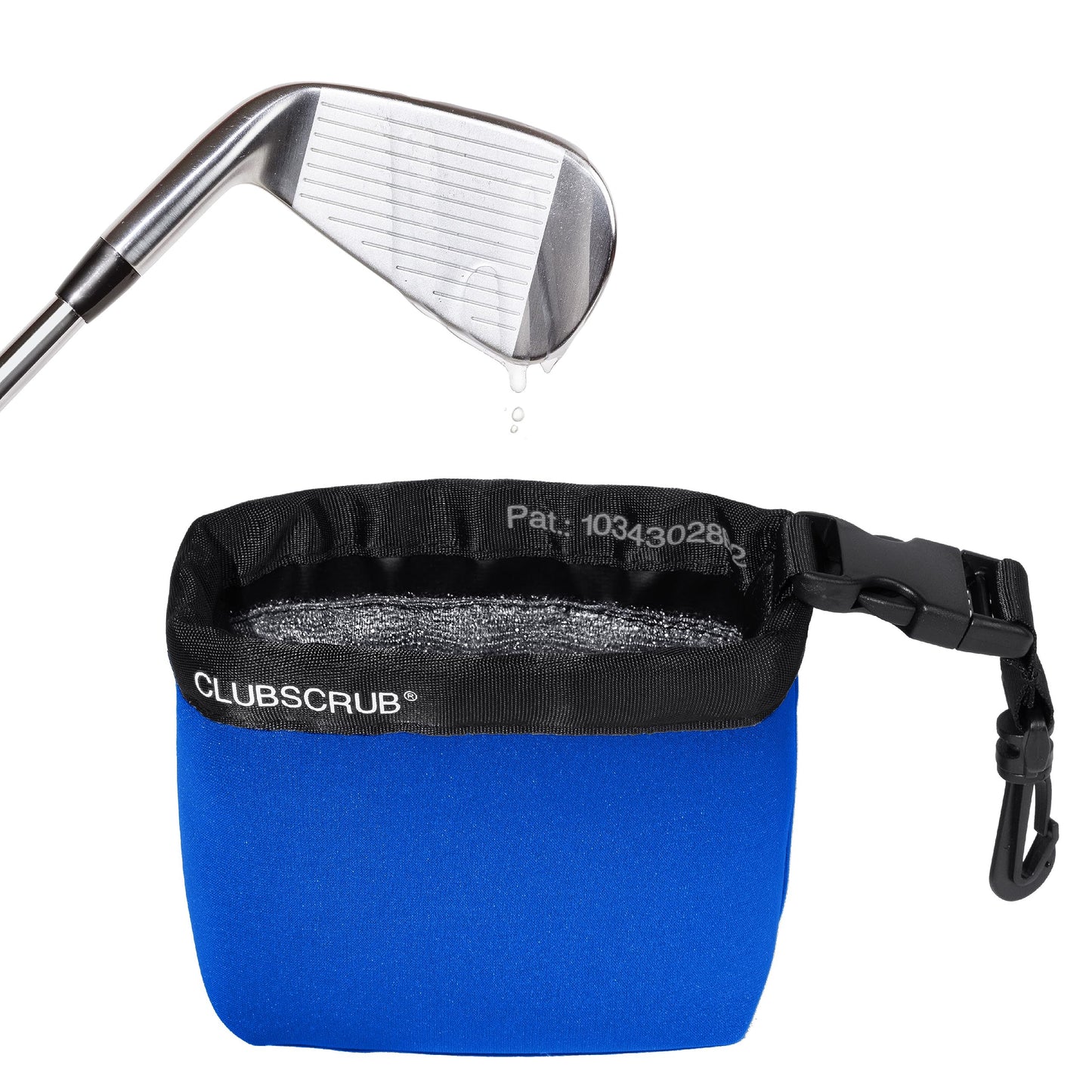 Golf Club and Golf Ball Cleaning Bag, Waterproof Clean Face Technology Liner, Detachable Clip, Machine Washable, Cleans Club Grooves, Dry Exterior (Neoprene or Microfiber Option Available)