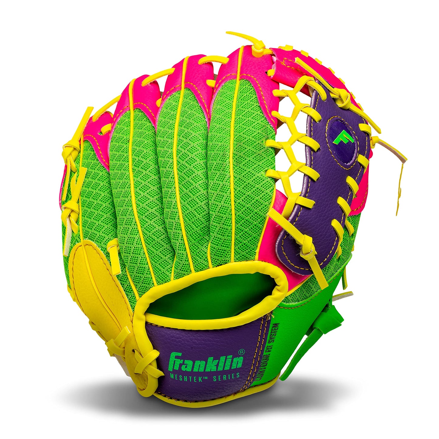 Franklin Sports Kids Baseball Glove + Ball Sets - Meshtek Youth Teeball Gloves for Kids + Toddlers - Left + Right Hand Throw Mitts + Glove Sets with Foam Balls - Boys + Girls Gloves - 9.5" Inch