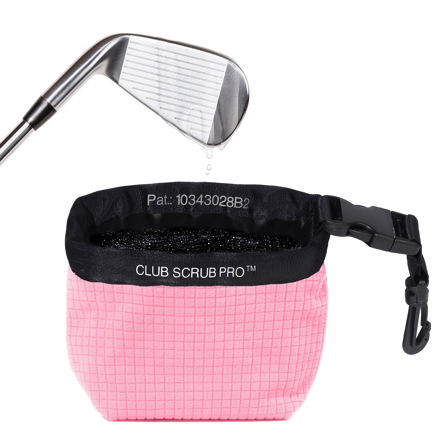 Golf Club and Golf Ball Cleaning Bag, Waterproof Clean Face Technology Liner, Detachable Clip, Machine Washable, Cleans Club Grooves, Dry Exterior (Neoprene or Microfiber Option Available)