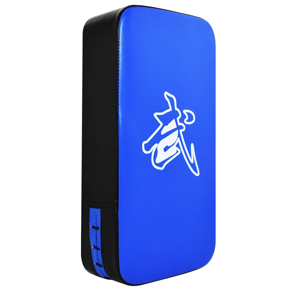 TLBTEK Taekwondo Kick Shield - Muay Thai MMA Karate Kickboxing Training Pads - Curved Leather Strike Shield