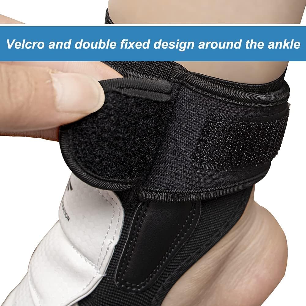 LangRay Taekwondo Sparring Gear Foot Protector Karate Boxing Sparring Foot Guard, Martial Arts Protective Foot Gear for Kung Fu Punch Bag Kickboxing MMA Training