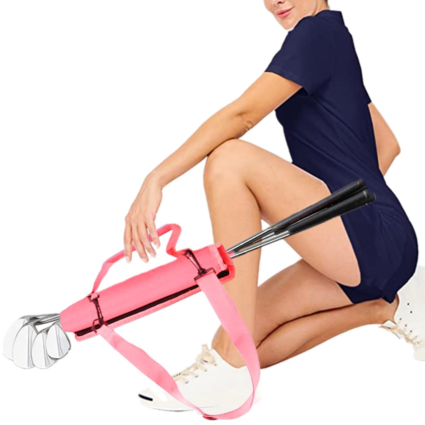 FINGER TEN Golf Club Bag Mini Lightweight for Men Women Ladies Kids with/Without Ball Pouch Pack, Portable for Driving Range Carrier Course Training Case