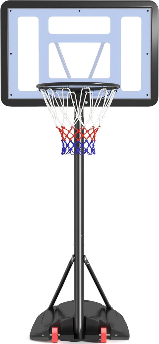 Yaheetech Portable Basketball Hoop Outdoor Indoor Basketball Hoop Basketball Court Basketball Goals Outdoor Basketball Hoops for Pool, with 32'' Basketball Backboard