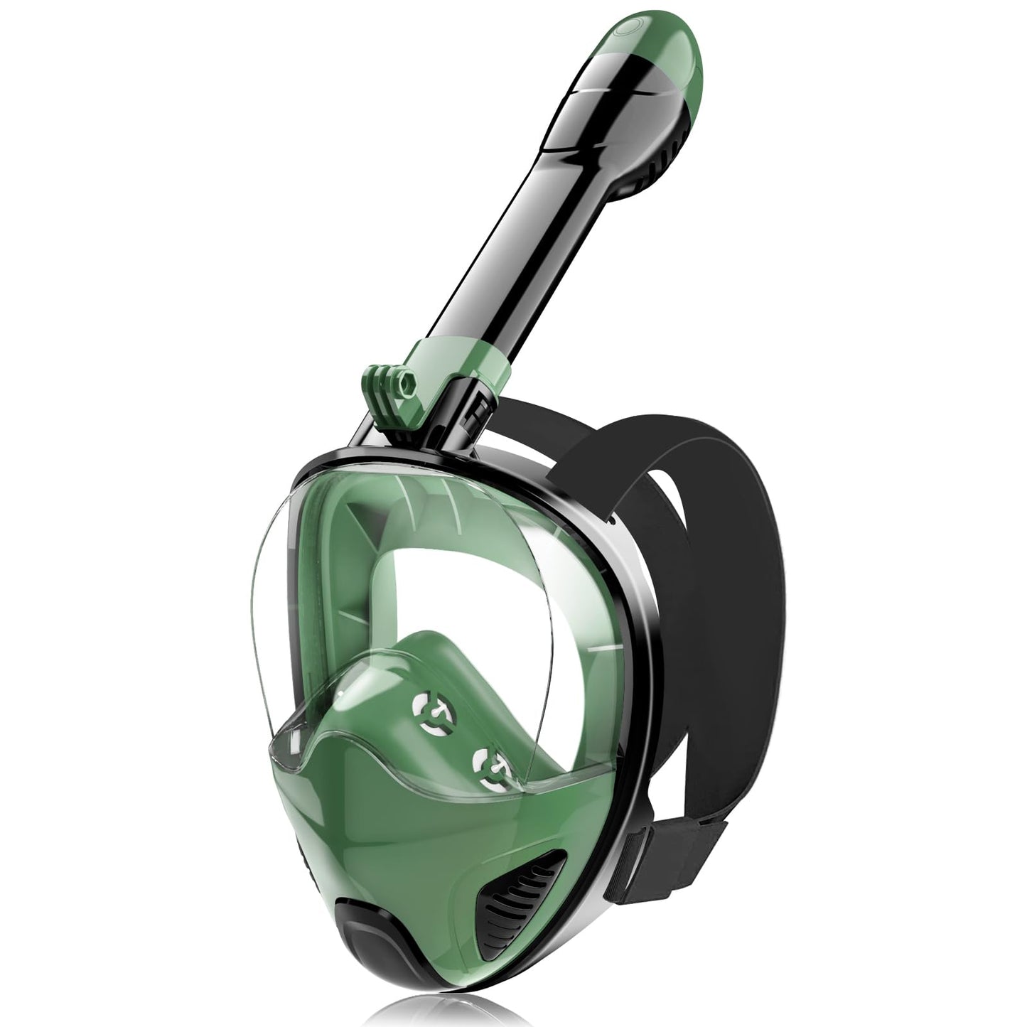 Full Face Snorkel Mask for Adults Teen, Snorkeling Gear with Detachable Camera Mount,Panoramic 180° View, Anti-Fog Anti-Leak Snorkling Set for Man and Women