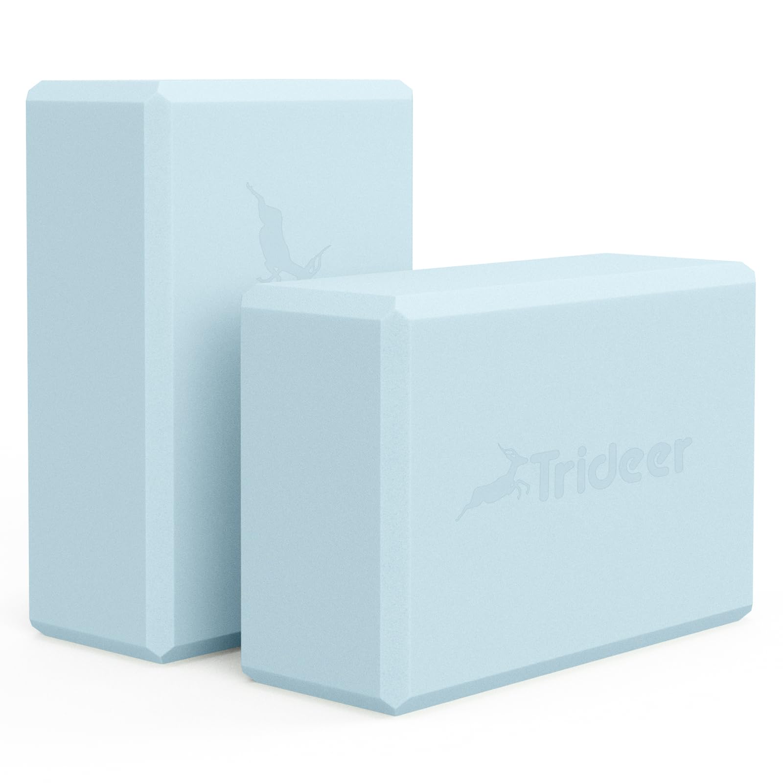 Trideer Yoga Block, Soft Non-Slip Surface Premium Foam Blocks, Supportive, Lightweight, Odor Resistant, Yoga Accessories for Pilates Meditation General Fitness Stretching Toning
