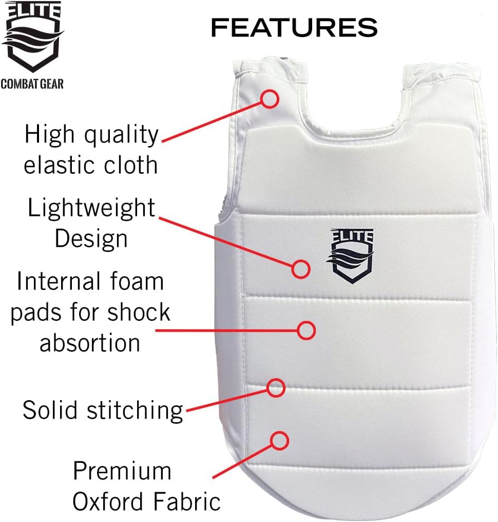 Karate Chest Guard for Kids & Adults. Martial Arts Body Protector.