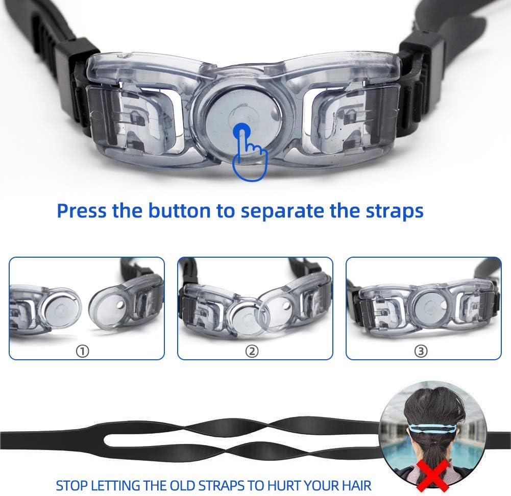 Swimming Goggles Swimming Cap Set Swim Glasses Silicone Swim hat Pack for Adults with Anti Fog Glasses for Swimming