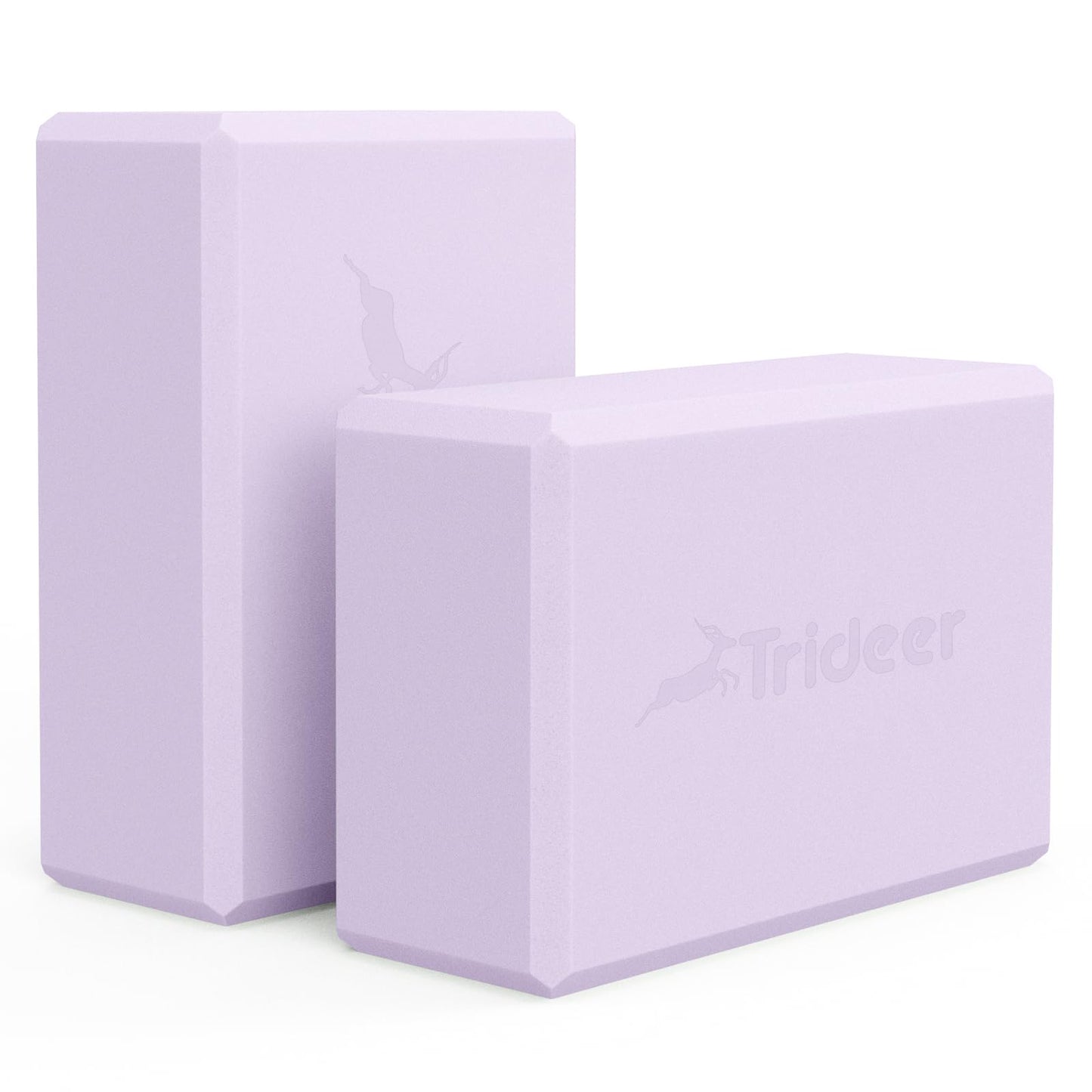 Trideer Yoga Block, Soft Non-Slip Surface Premium Foam Blocks, Supportive, Lightweight, Odor Resistant, Yoga Accessories for Pilates Meditation General Fitness Stretching Toning