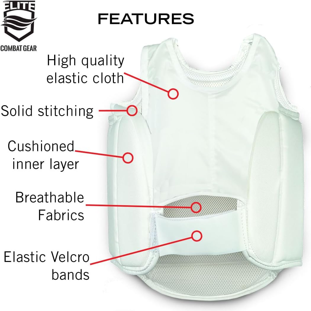 Karate Chest Guard for Kids & Adults. Martial Arts Body Protector.