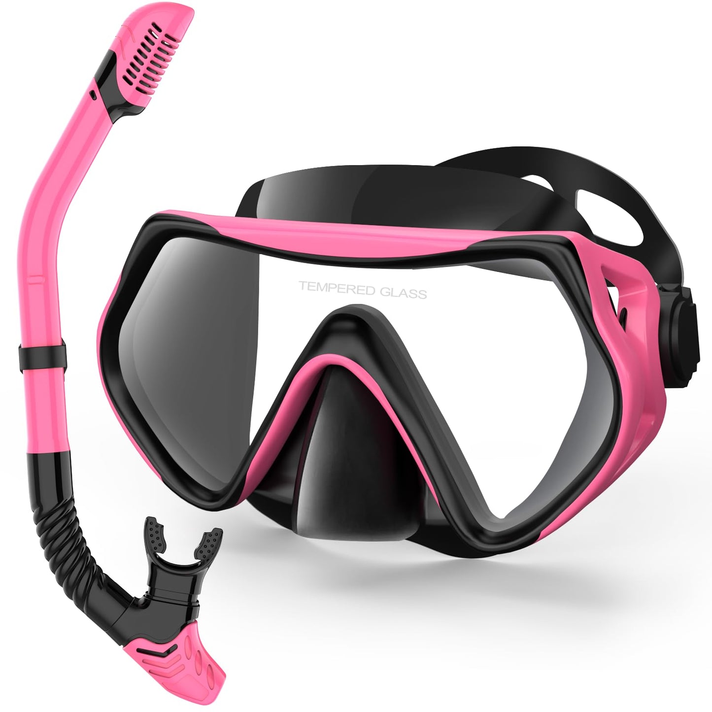 Snorkeling Gear for Adults, Dry-Top Snorkel Set Scuba Diving mask, 180°Panoramic Wide View Professional Snorkeling Gear Breathing Freely Snorkel Mask