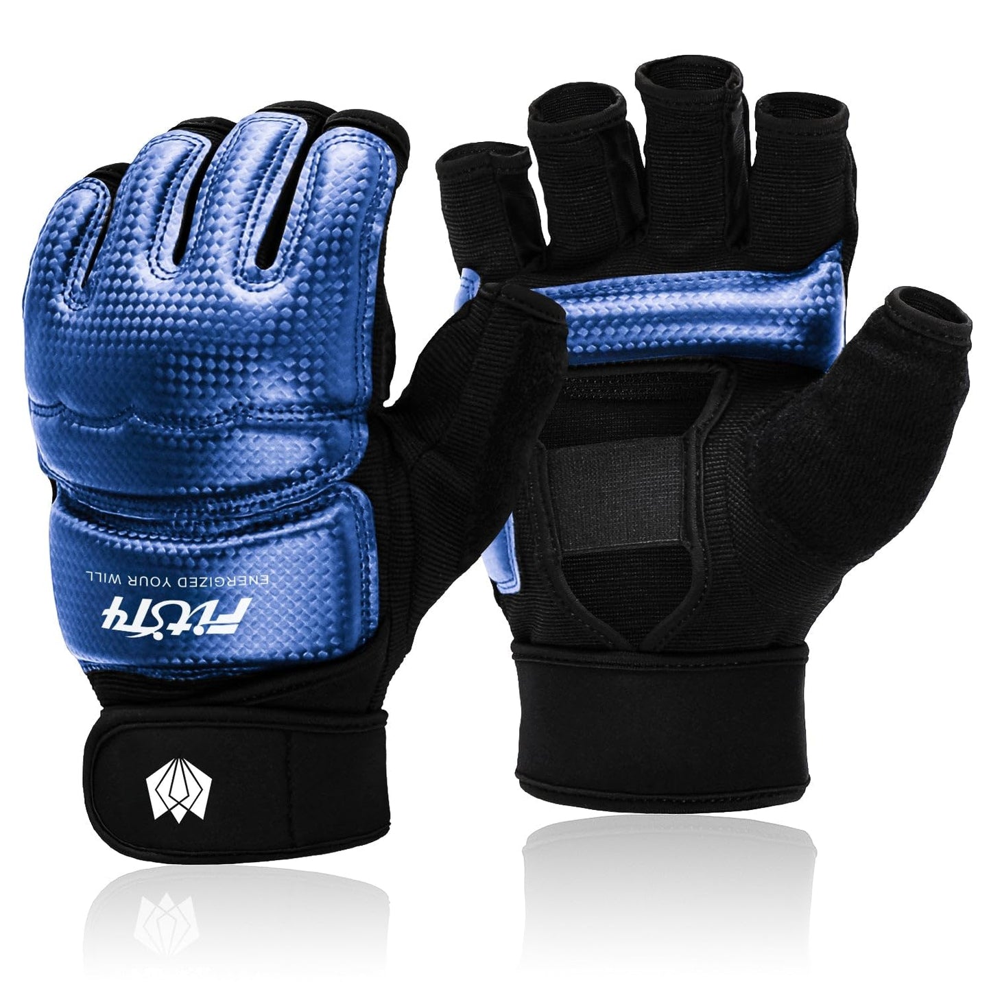 FitsT4 Sports Half Mitts MMA UFC Training Boxing Punch Bag Martial Arts Gloves