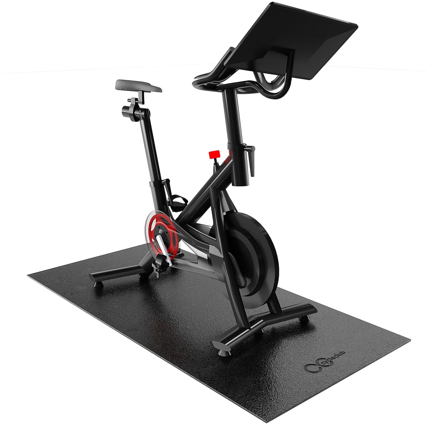 Bike Mat Compatible with Peloton Bike,Elliptical,Treadmill Mat, 6mm Thick, Under Exercise Bike Trainer Pad for Indoor Stationary Spin Bike Gym Equipment Hardwood Floor Carpet Protector