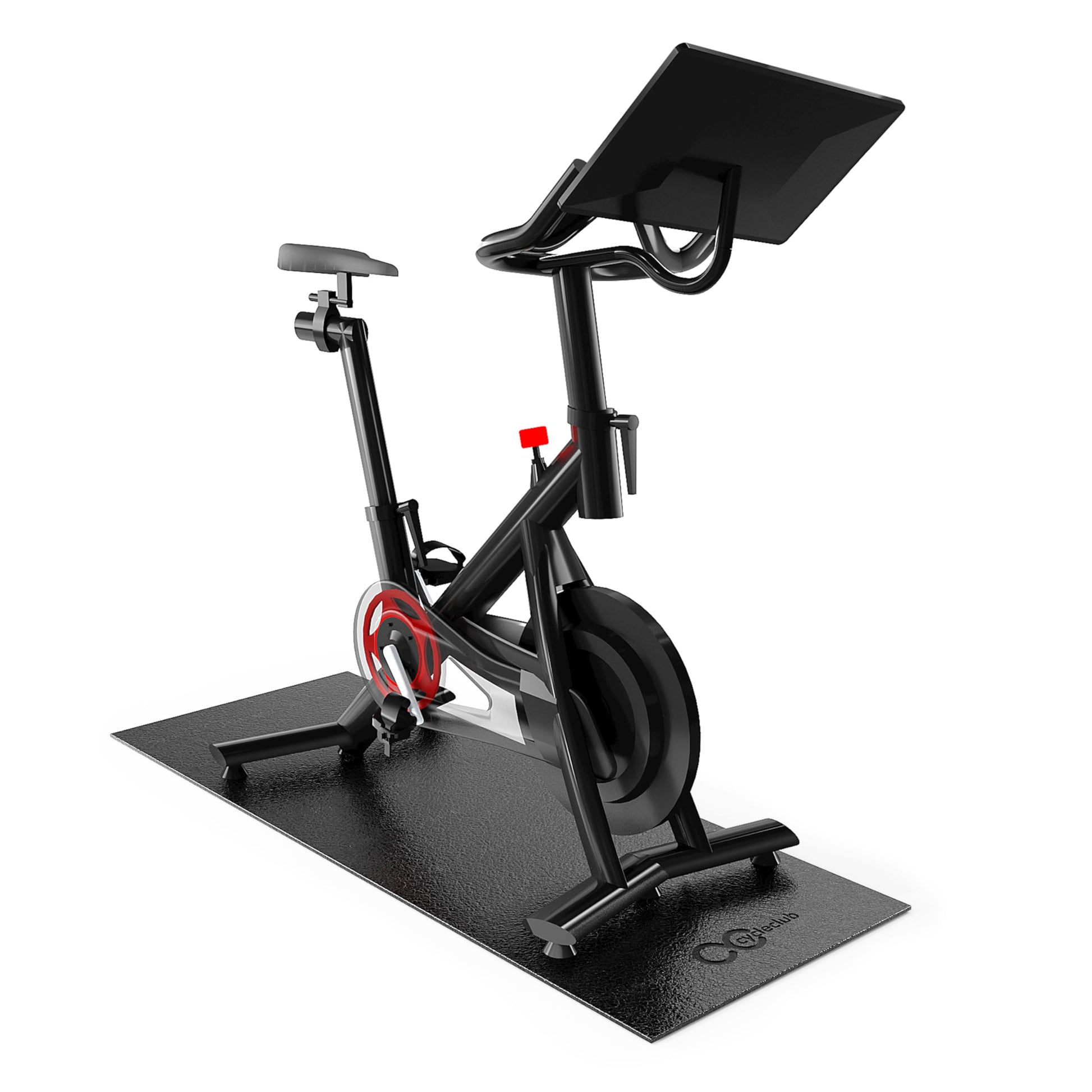 Bike Mat Compatible with Peloton Bike,Elliptical,Treadmill Mat, 6mm Thick, Under Exercise Bike Trainer Pad for Indoor Stationary Spin Bike Gym Equipment Hardwood Floor Carpet Protector