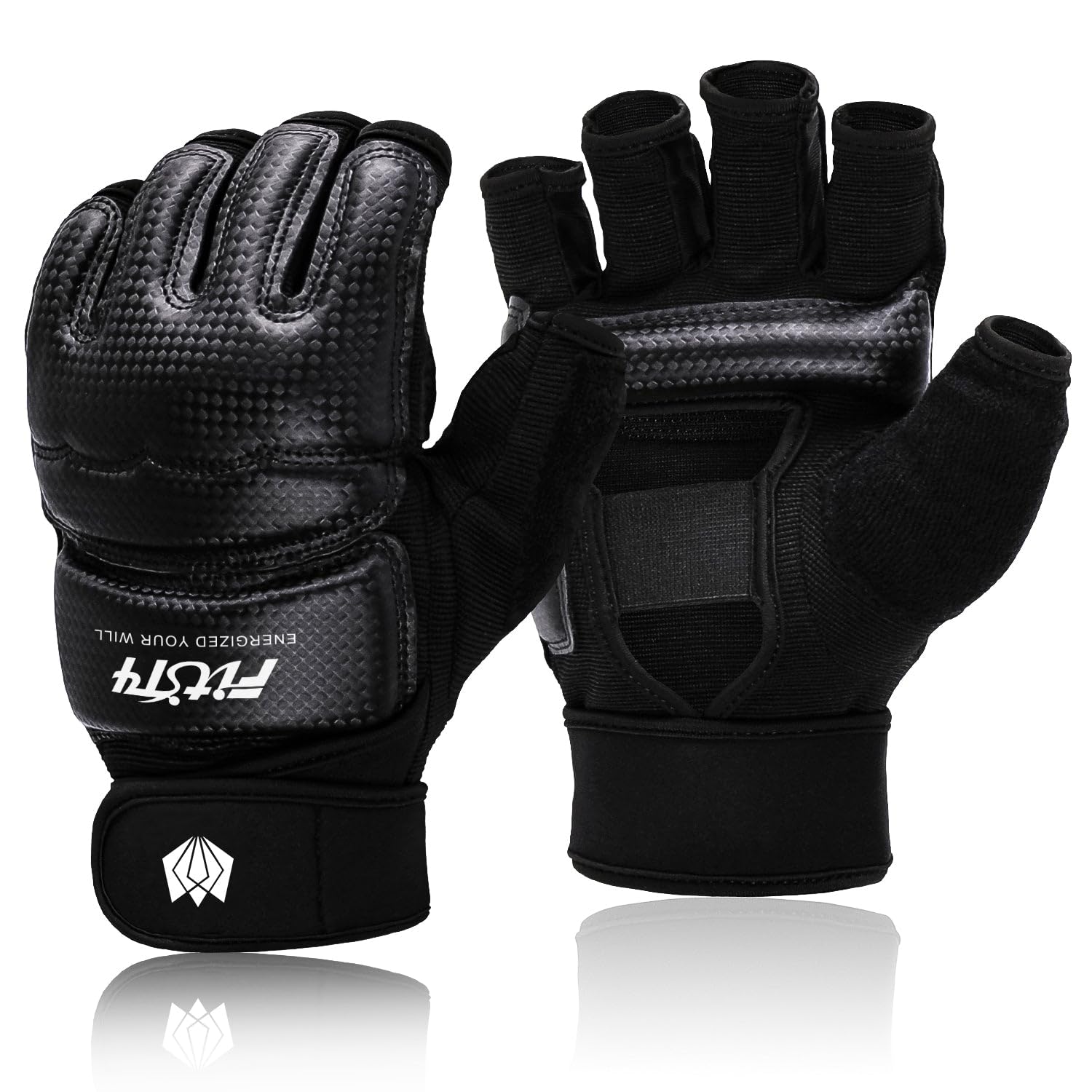 FitsT4 Sports Half Mitts MMA UFC Training Boxing Punch Bag Martial Arts Gloves