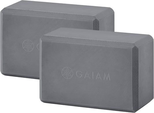 Gaiam Yoga Block - Supportive Latex-Free Eva Foam - Soft Non-Slip Surface with Beveled Edges for Yoga, Pilates, Meditation - Yoga Accessories for Stability, Balance, Deepen Stretches
