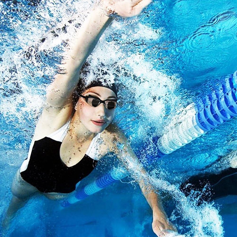 Swim Goggles Swimming Goggles No Leaking with Nose Clip, Earplugs, Swim Cap and Case for Men Women