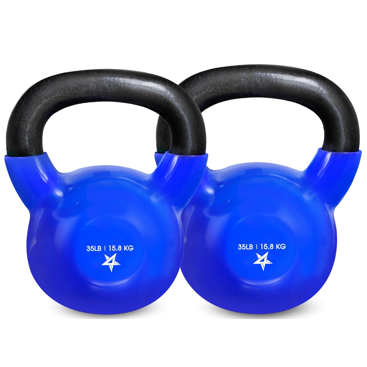 Yes4All 5-65lbs Kettlebells Vinyl Coated Cast Iron for Dumbbell Weights Exercises, Gym, Fitness, Full Body Workout Equipment Push up, Grip and Strength Training