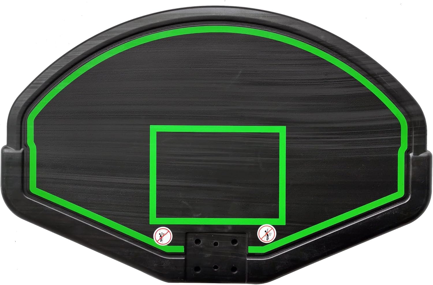 Basketball Backboard Replacement, 2 Holes Backboard for Basketball Hoop for 16ft Trampoline, 27.4in x 17.9inches Fan Shaped Back Board Replacement