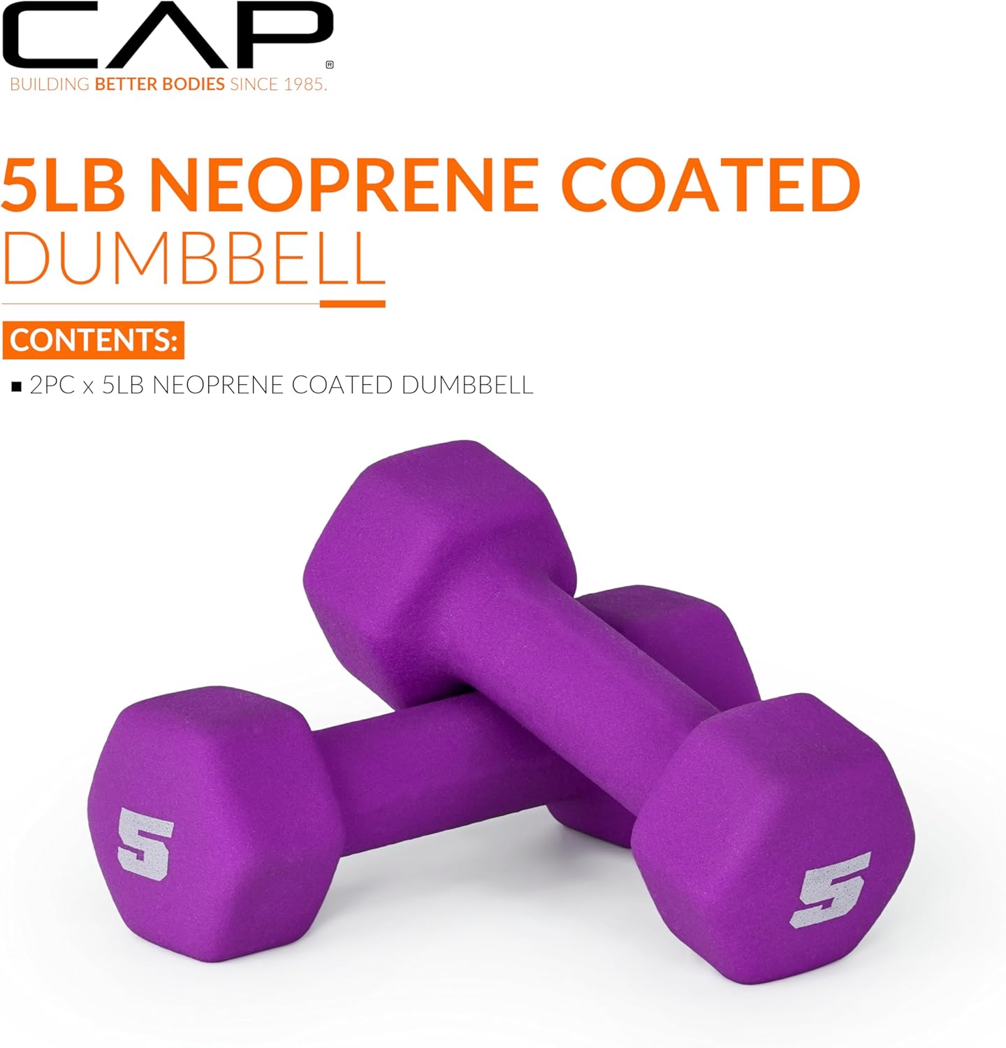 CAP Barbell Neoprene Dumbbell Weights Pairs & Sets | Multiple Colors