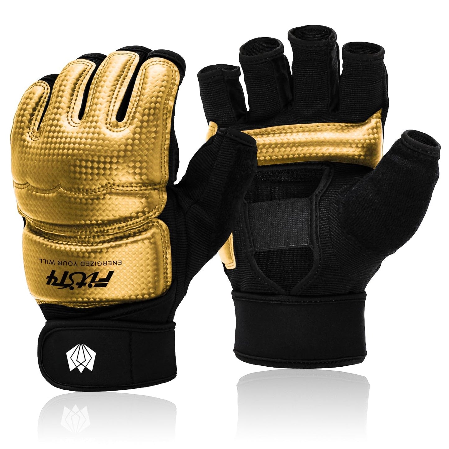 FitsT4 Sports Half Mitts MMA UFC Training Boxing Punch Bag Martial Arts Gloves