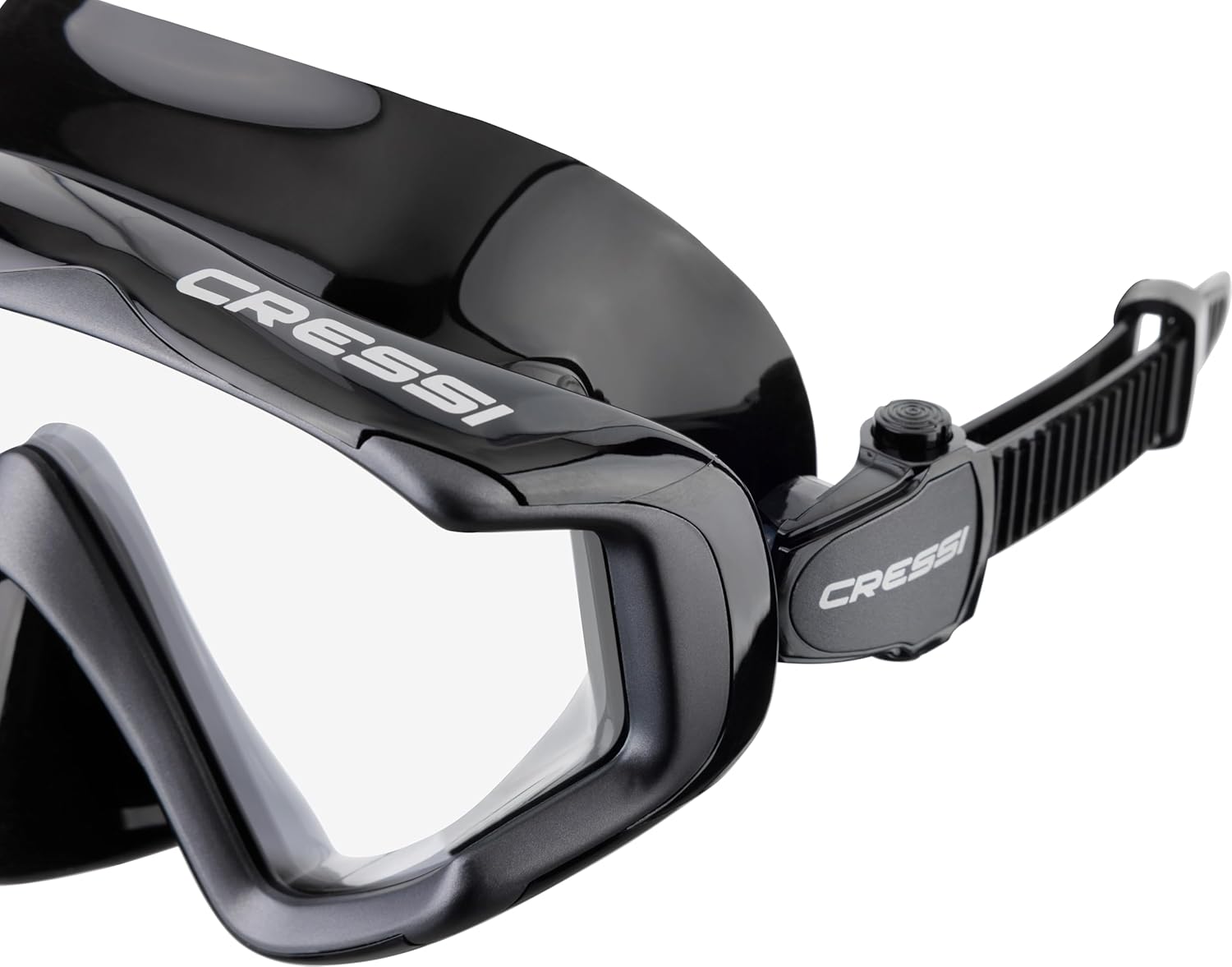 Cressi Perfect View Scuba Diving, Snorkeling Mask in Pure Comfortable Silicone - Available with Different Panoramic Lenses - Liberty Triside: Designed in Italy