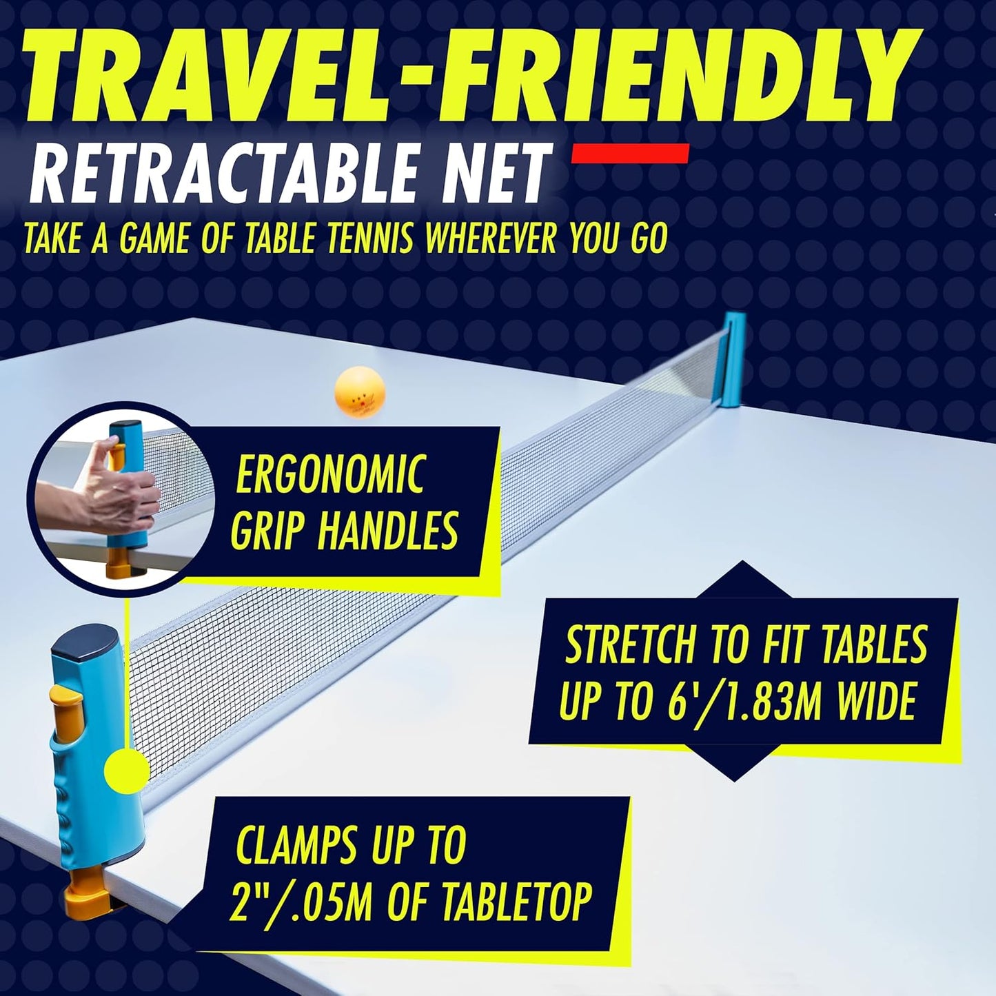 NIBIRU SPORT Professional Ping Pong Paddle Set - Table Tennis Paddles Set with Retractable Net, Balls, and Carry Bag/Storage Case - Table Tennis Equipment & Ping Pong Accessories