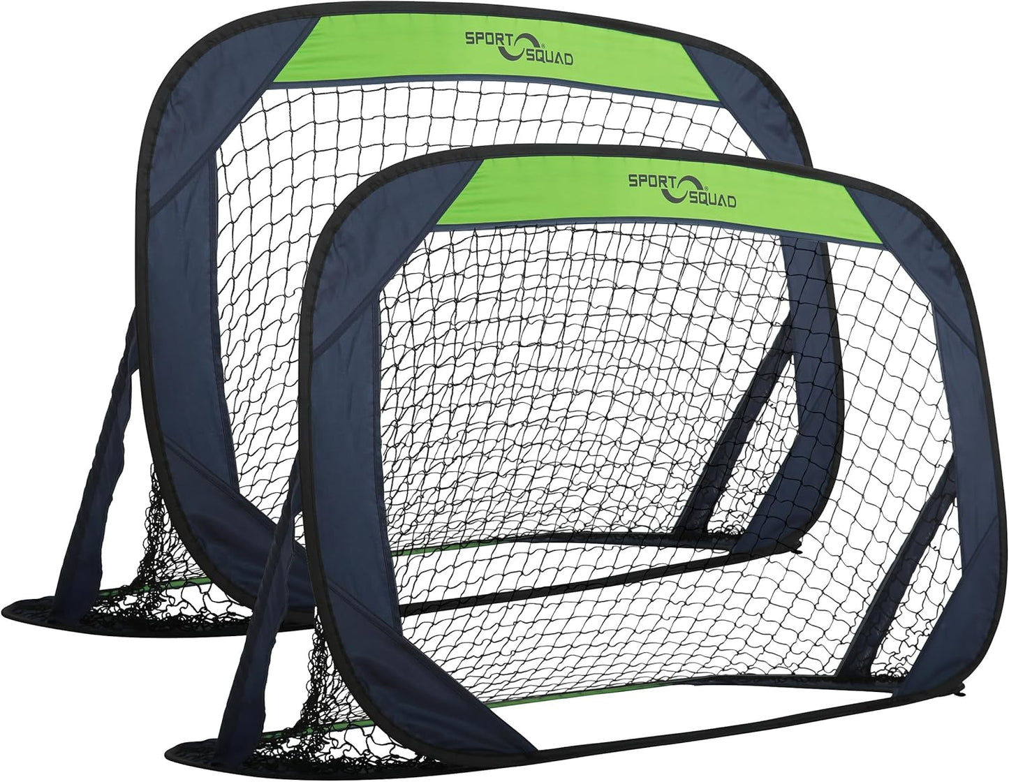 Sport Squad Portable Soccer Goal Net Set - Pop Up Training Soccer Goals for Backyard - Indoor or Outdoor Versions - Easy Assembly - Great for Kids and Adults