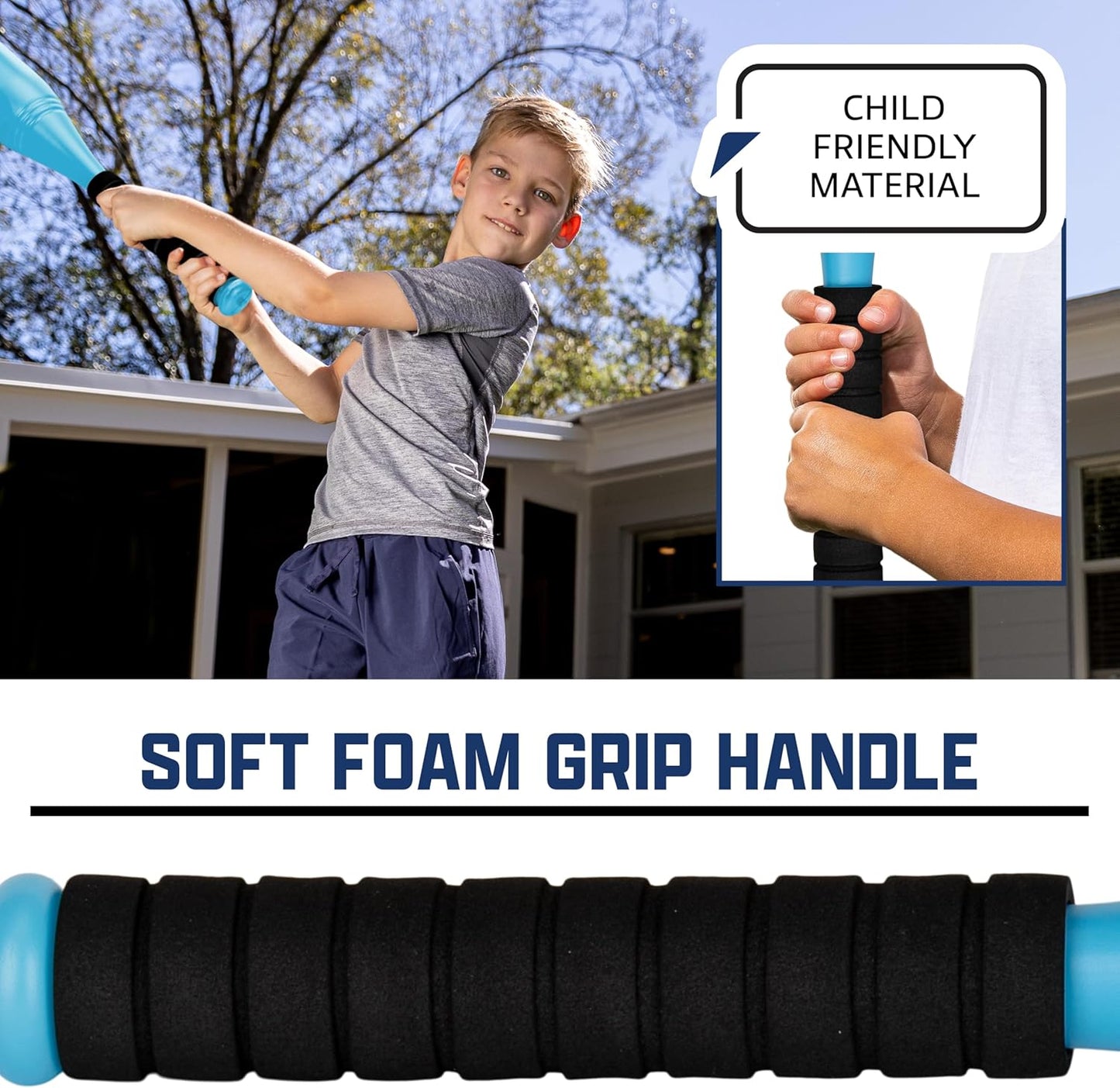 Franklin Sports MLB Jumbo Kids Plastic Baseball Bat - Backyard Bat with Large Barrel for Toddlers - Fat Plastic Bat