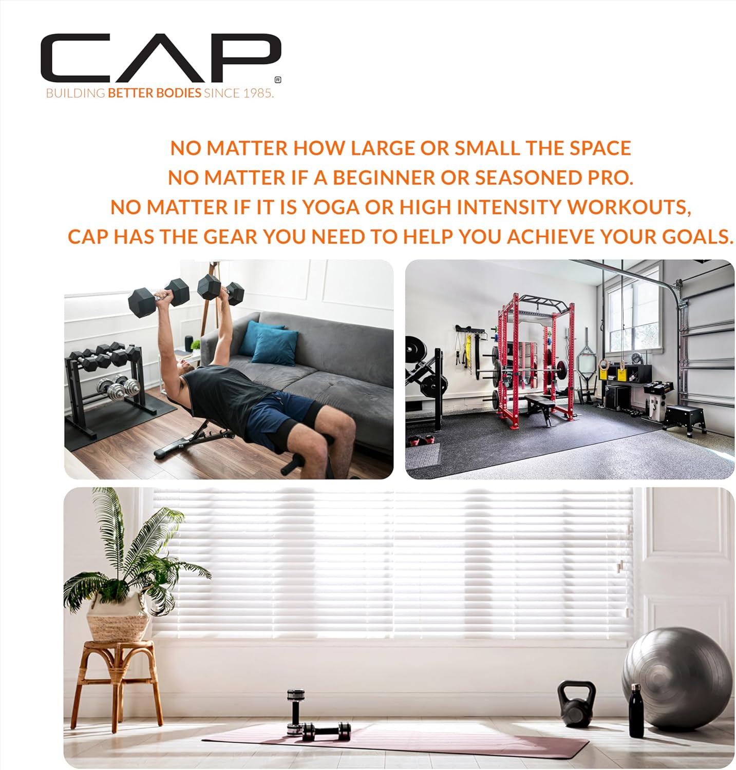 CAP Barbell Coated Hex Dumbbell Weight | Multiple Options