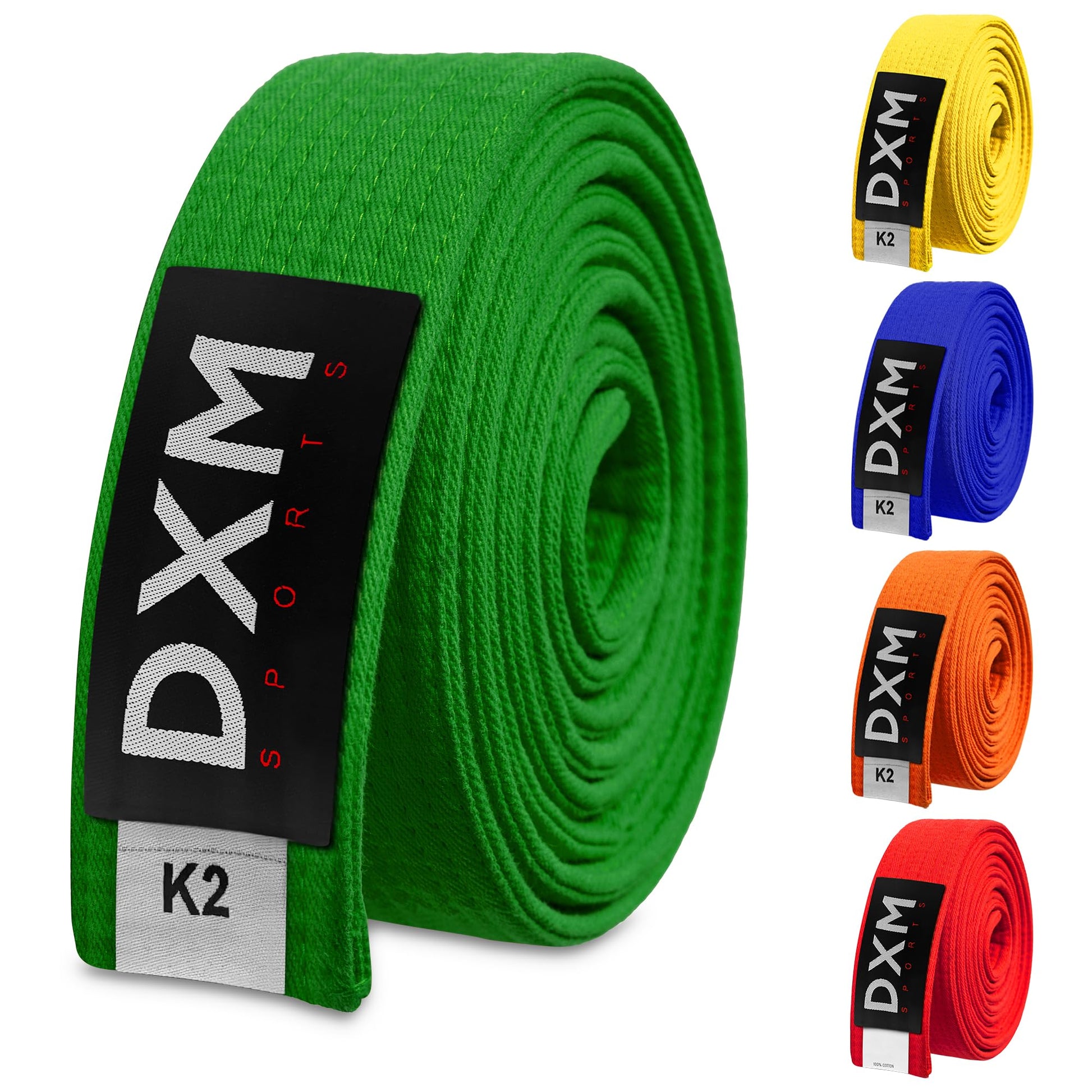DXM SPORTS BJJ Jiu Jitsu Belt - Taekwondo Karate Belt - Martial Arts Uniform Ranking Judo Belt Double Stitched for Kids Adult