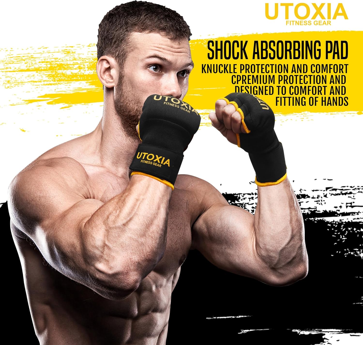 Boxing Hand Wraps Inner Gloves for Men & Women – Quick Gel Padded Boxing Wraps for Women & Hand Wraps for Boxing Gloves – Elasticated Boxing Wrap Wrist Straps for Knuckle Protection