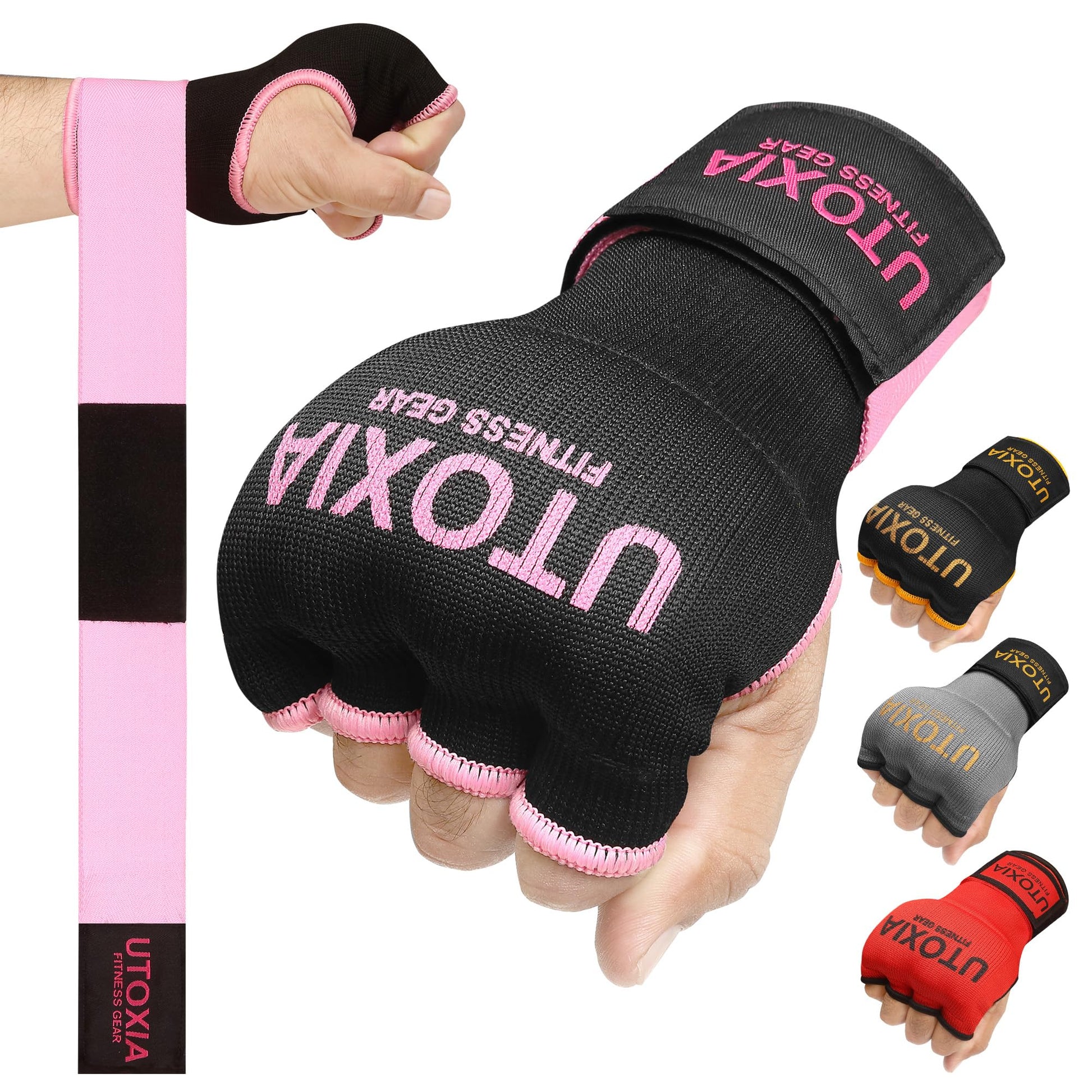 Boxing Hand Wraps Inner Gloves for Men & Women – Quick Gel Padded Boxing Wraps for Women & Hand Wraps for Boxing Gloves – Elasticated Boxing Wrap Wrist Straps for Knuckle Protection