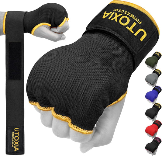 Boxing Hand Wraps Inner Gloves for Men & Women – Quick Gel Padded Boxing Wraps for Women & Hand Wraps for Boxing Gloves – Elasticated Boxing Wrap Wrist Straps for Knuckle Protection