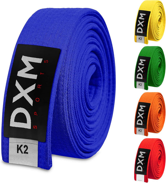 DXM SPORTS BJJ Jiu Jitsu Belt - Taekwondo Karate Belt - Martial Arts Uniform Ranking Judo Belt Double Stitched for Kids Adult