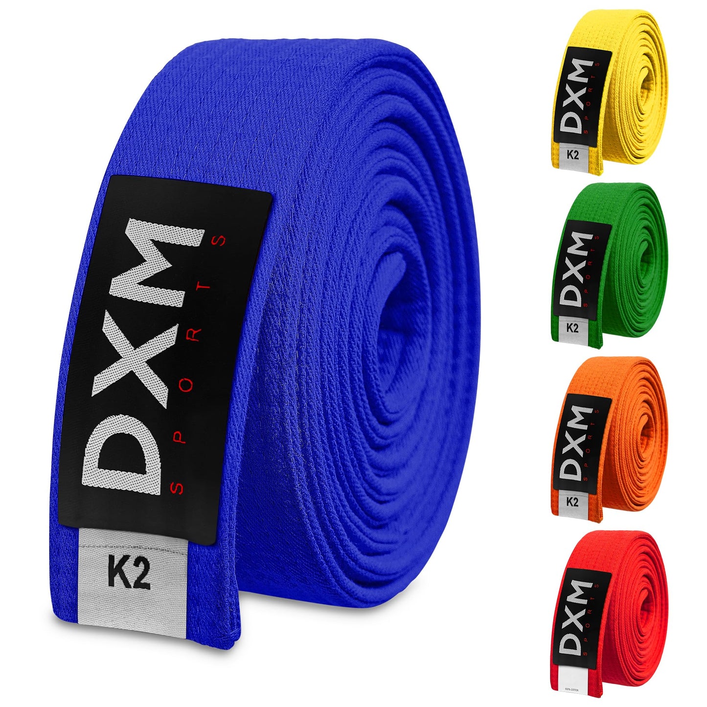 DXM SPORTS BJJ Jiu Jitsu Belt - Taekwondo Karate Belt - Martial Arts Uniform Ranking Judo Belt Double Stitched for Kids Adult