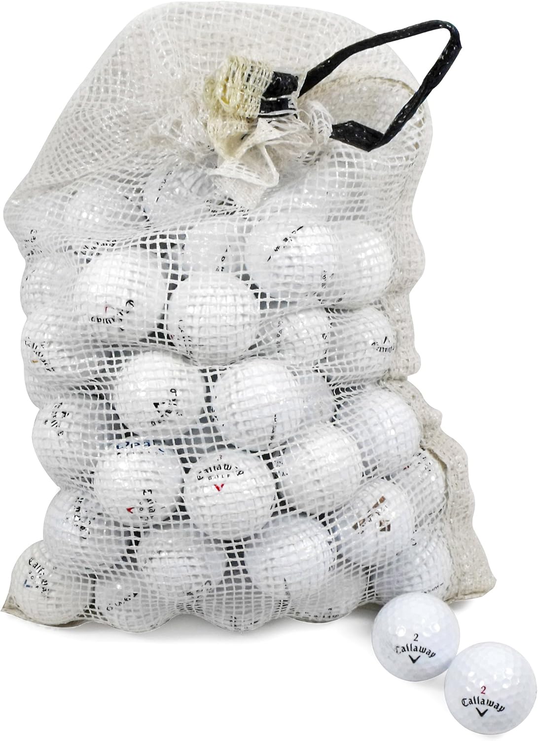 Callaway Assorted Models Recycled B/C Grade Golf Balls in Onion Mesh Bag (72-Piece), White